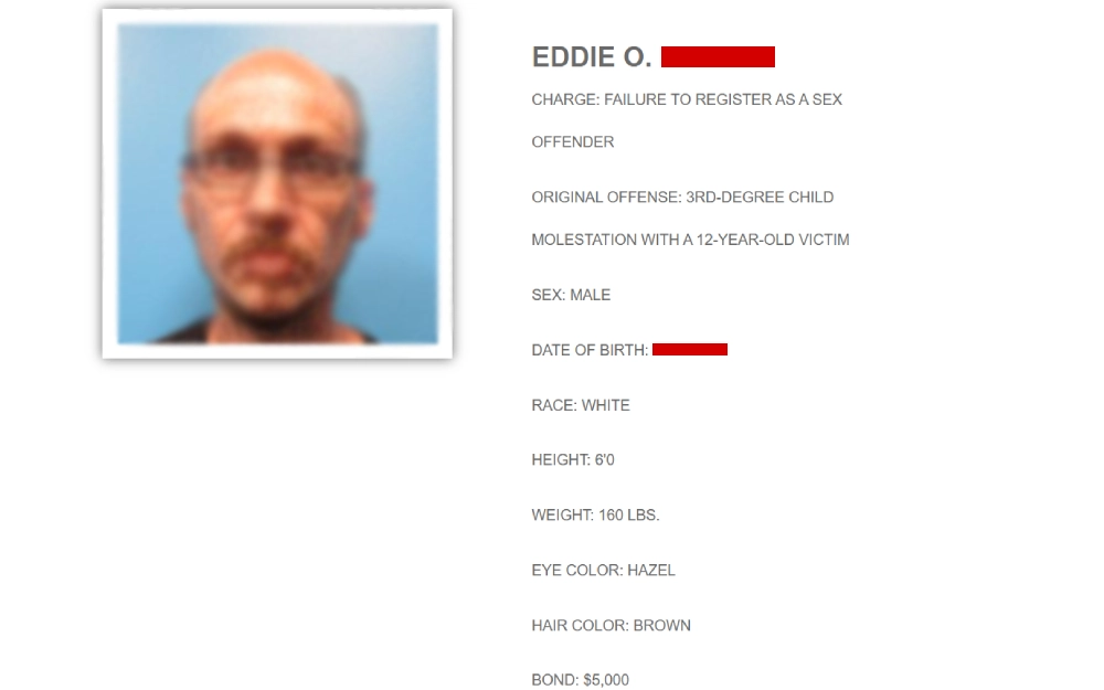 A screenshot of the most wanted list detailing those with an active arrest warrant to assist citizens in identifying and reporting felony fugitives.